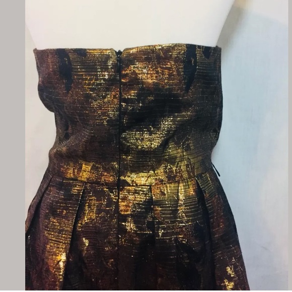 Anthropologie Eva Franco Metallic Gold Dress - Picture 8 of 8